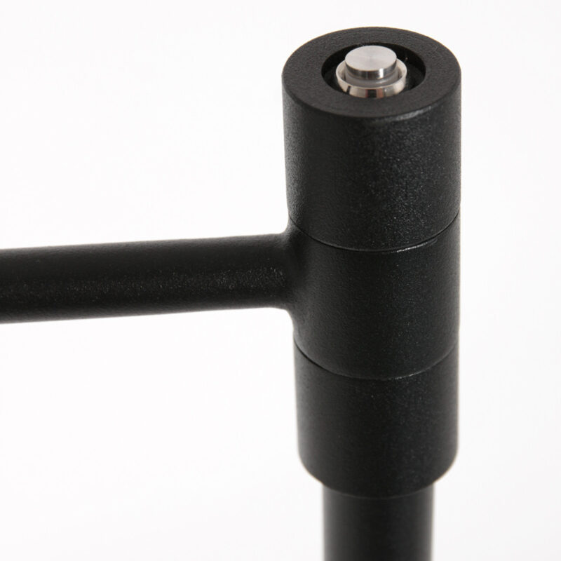 Zwarte vloerlamp Stang 7190ZW met leeslamp en grijs velours kap - Afbeelding 17