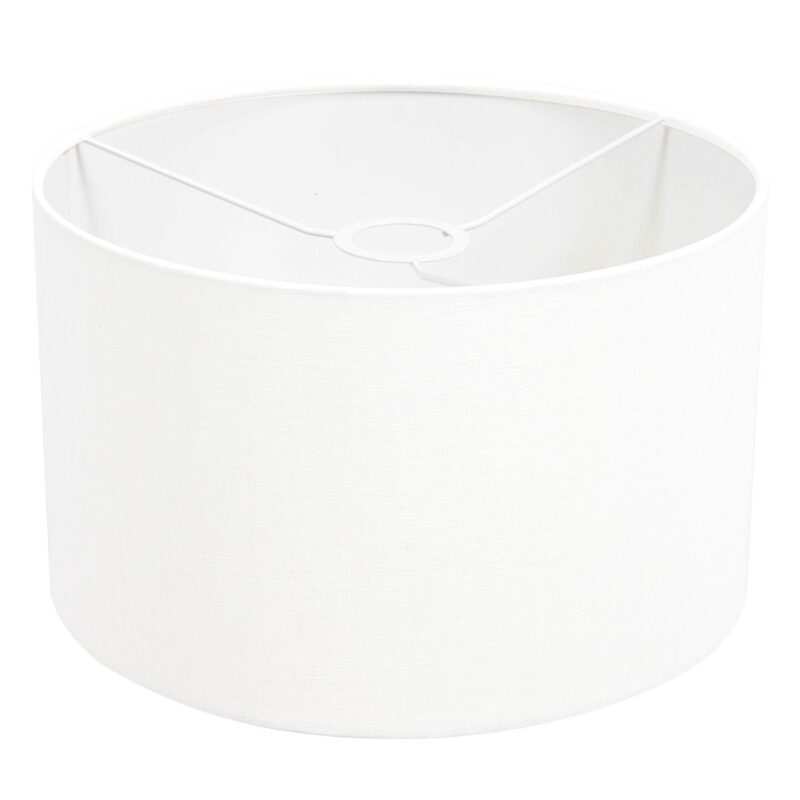 Zwarte vloerlamp Stang 8216ZW met schakelaar en wit linnen kap - Afbeelding 6