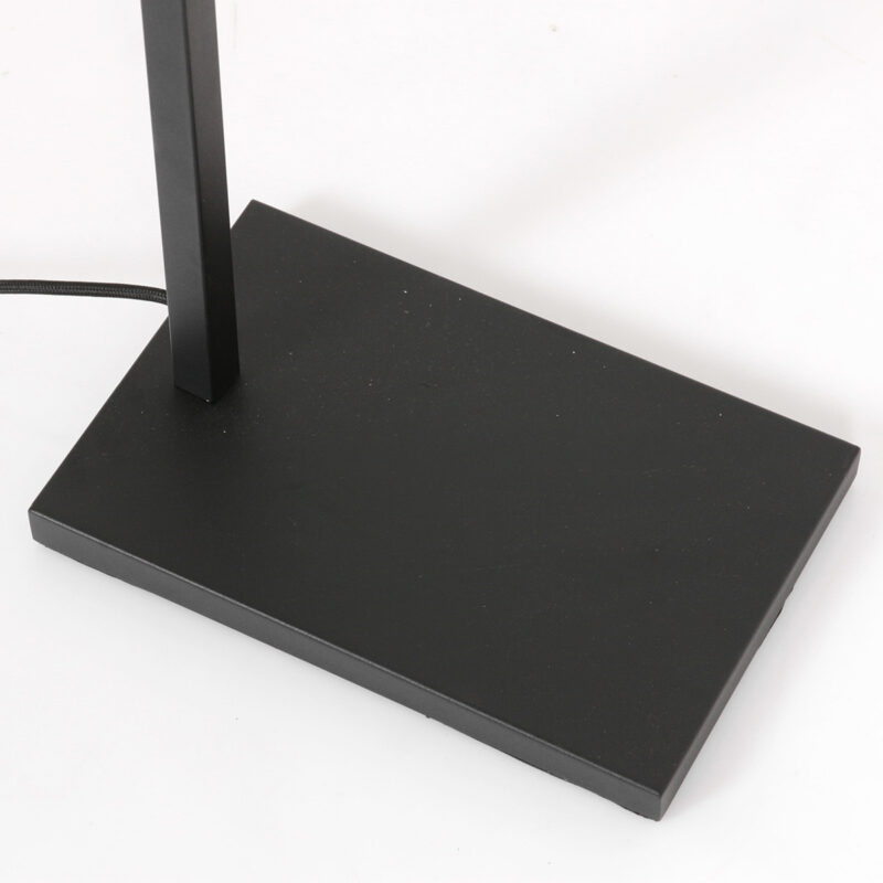 Zwarte vloerlamp Stang 8218ZW met schakelaar en wit grof linnen kap - Afbeelding 12
