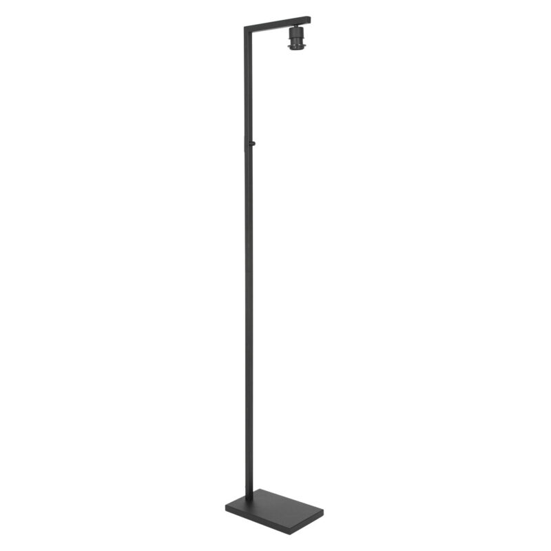 Zwarte vloerlamp Stang 8218ZW met schakelaar en wit grof linnen kap - Afbeelding 3
