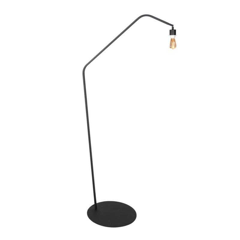 Zwarte vloerlamp Zig-Zag 4249ZW met wit zijden kap – Uniek design en functioneel gebruik - Afbeelding 14