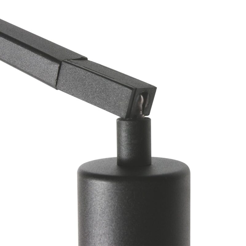 Zwarte vloerlamp Zig-Zag 4249ZW met wit zijden kap – Uniek design en functioneel gebruik - Afbeelding 4