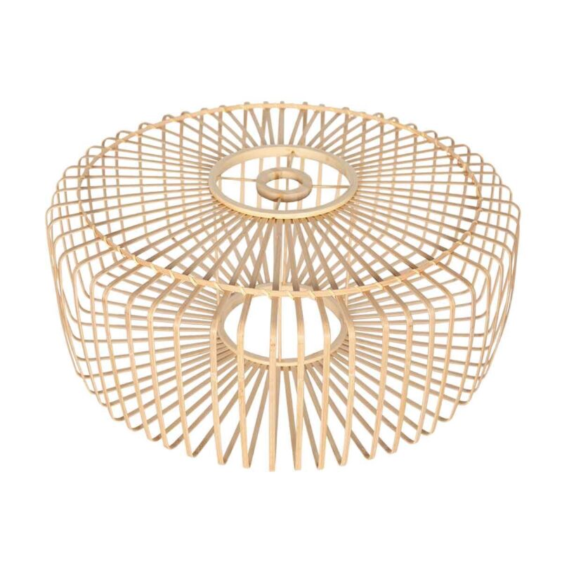 Zwarte vloerlamp Zig-Zag 4250ZW met naturelkleurige bamboe kap – Uniek design en functioneel gebruik - Afbeelding 5