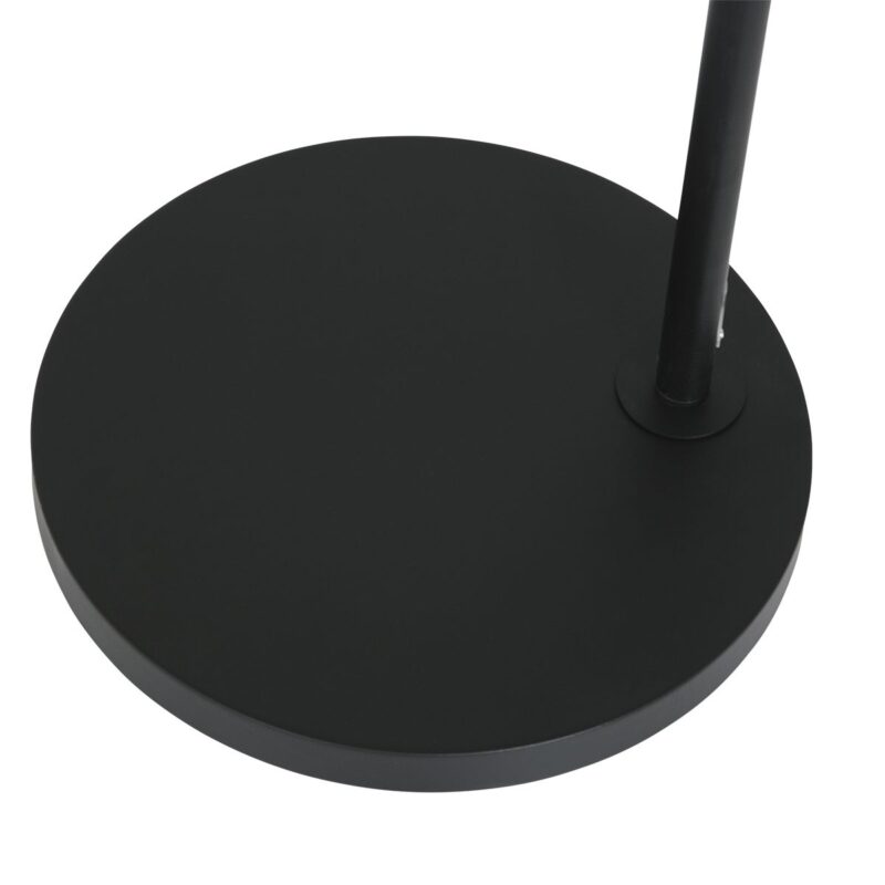 Zwarte vloerlamp / booglamp Prestige Chic 3938ZW met blauw grof linnen kap - Afbeelding 10