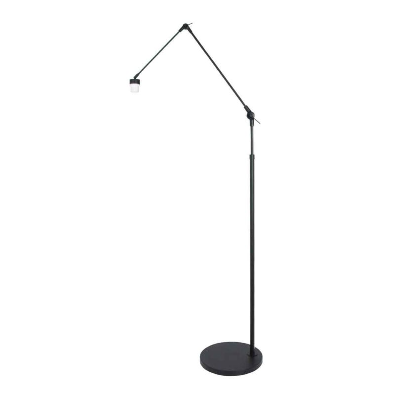 Zwarte vloerlamp / booglamp Prestige Chic 7395ZW zonder kap - Afbeelding 2