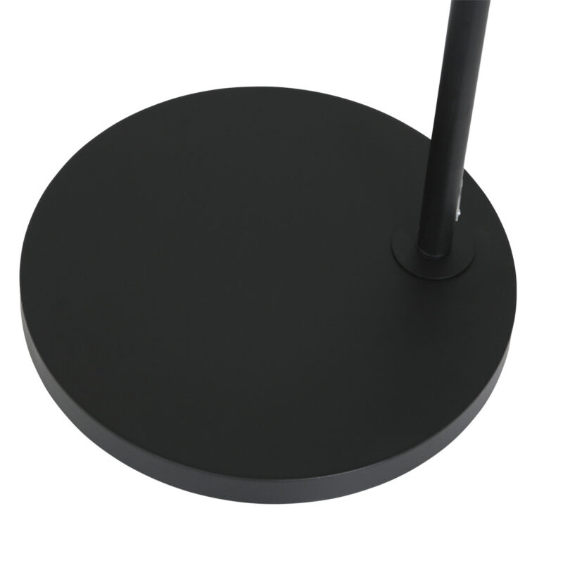 Zwarte vloerlamp / booglamp Prestige Chic 8185ZW met grijs grof linnen kap - Afbeelding 11