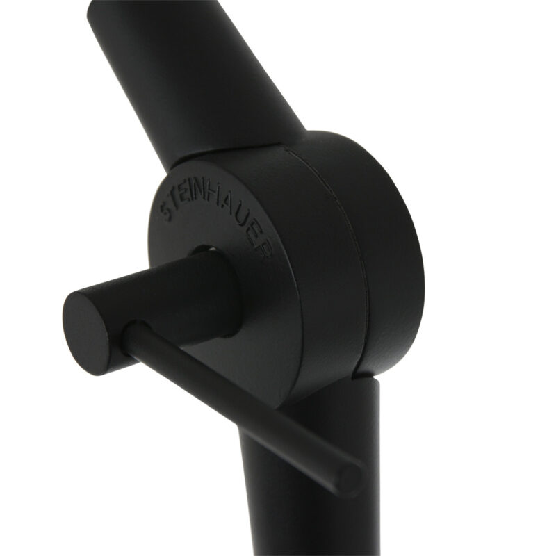 Zwarte vloerlamp / booglamp Prestige Chic 8185ZW met grijs grof linnen kap - Afbeelding 14