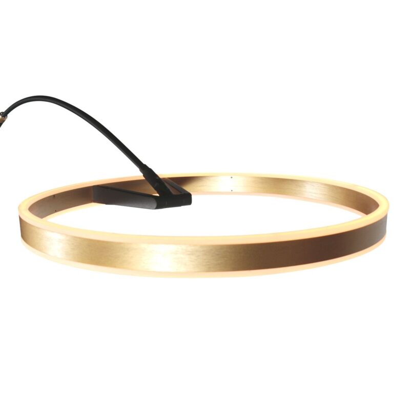 Zwarte vloerlamp / booglamp Ringlux met goudkleurige details 4130GO 4000 Lumen - Afbeelding 3