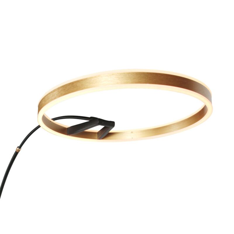Zwarte vloerlamp / booglamp Ringlux met goudkleurige details 4130GO 4000 Lumen - Afbeelding 4