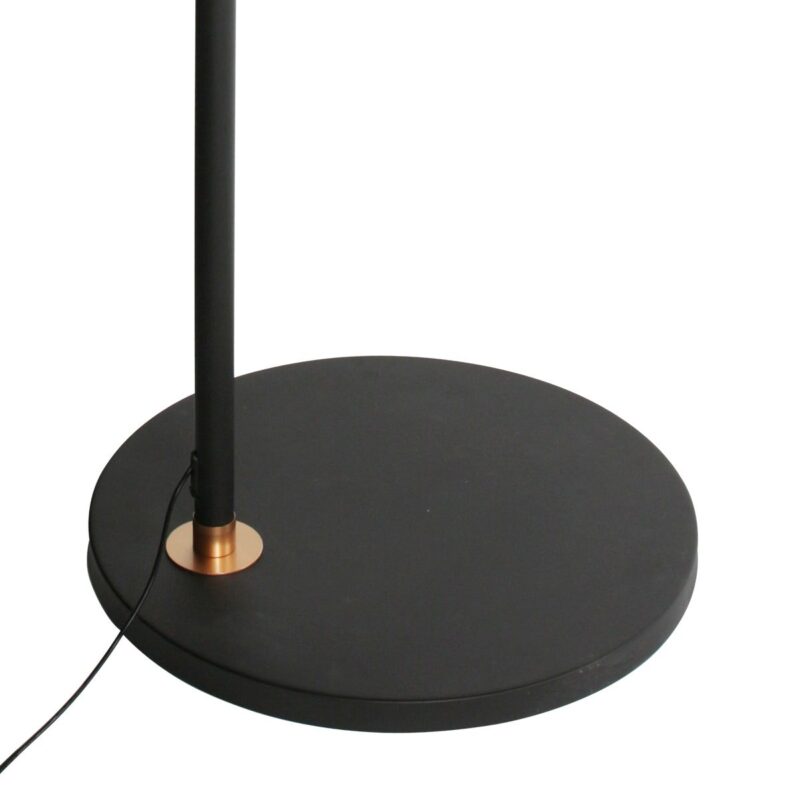 Zwarte vloerlamp / booglamp Ringlux met goudkleurige details 4130GO 4000 Lumen - Afbeelding 5