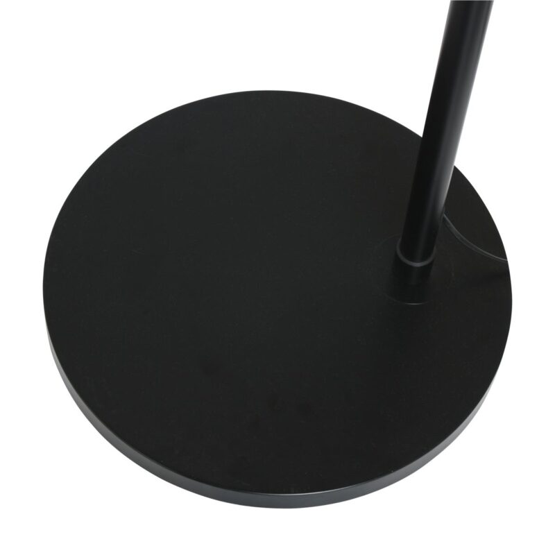 Zwarte vloerlamp / booglamp Sparkled Light 3965ZW inclusief zwarte kap met goudkleurige binnenkant. - Afbeelding 9