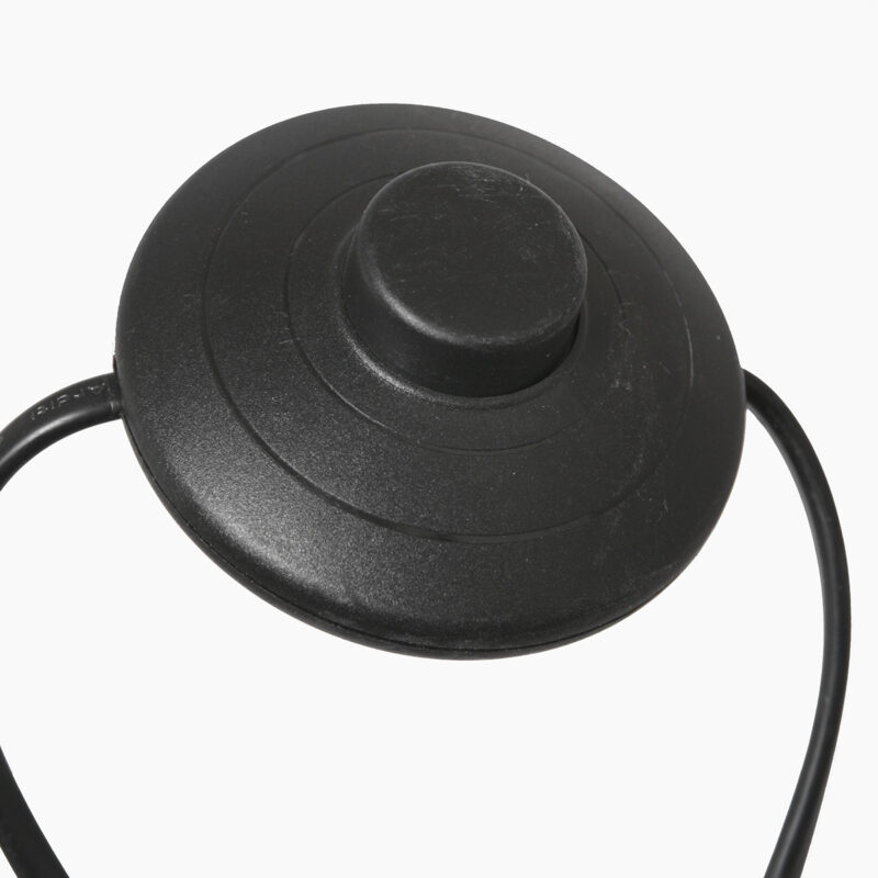 Zwarte vloerlamp / booglamp Sparkled Light 9878ZW met grijs kunststof bol - Afbeelding 13