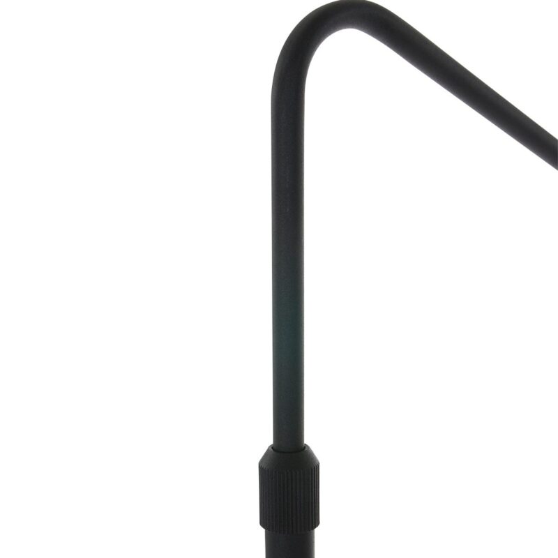 Zwarte vloerlamp 'kleine booglamp' Linstrom 2132ZW met zwart gouden kap - Afbeelding 11
