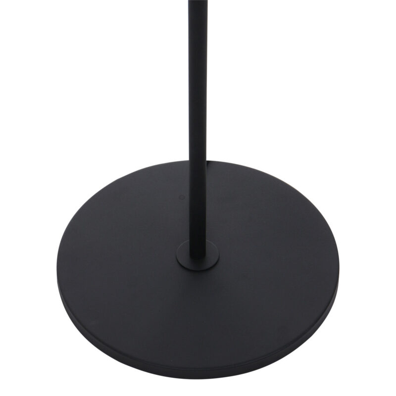 Zwarte vloerlamp 'kleine booglamp' Linstrom 2132ZW met zwart gouden kap - Afbeelding 6