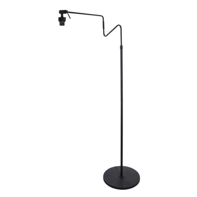 Zwarte vloerlamp 'kleine booglamp' Linstrom 3405ZW zonder lampenkap - Afbeelding 2