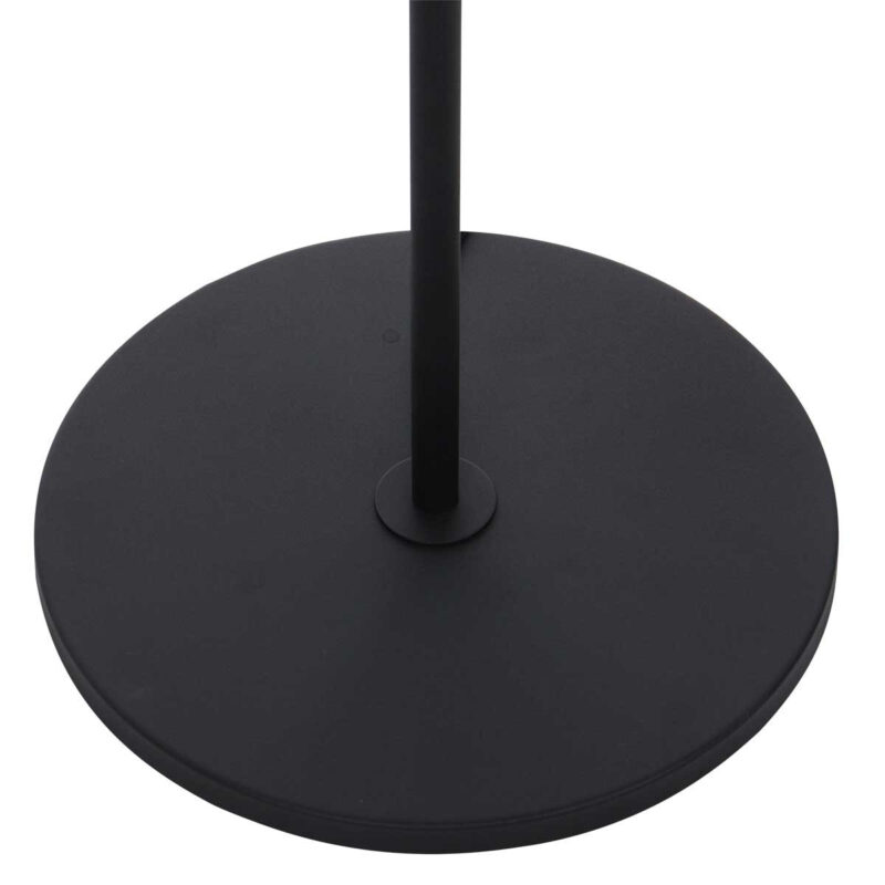 Zwarte vloerlamp 'kleine booglamp' Linstrom 3734ZW met grof grijs linnen kap - Afbeelding 10