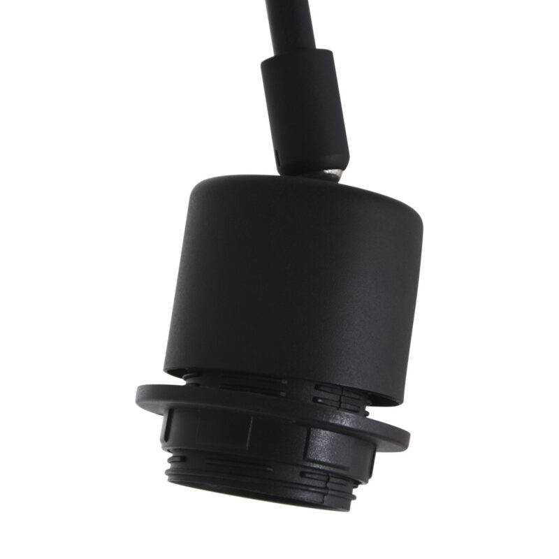 Zwarte wandlamp Elegant Classy 2574ZW zonder kap met E27 fitting - Afbeelding 5
