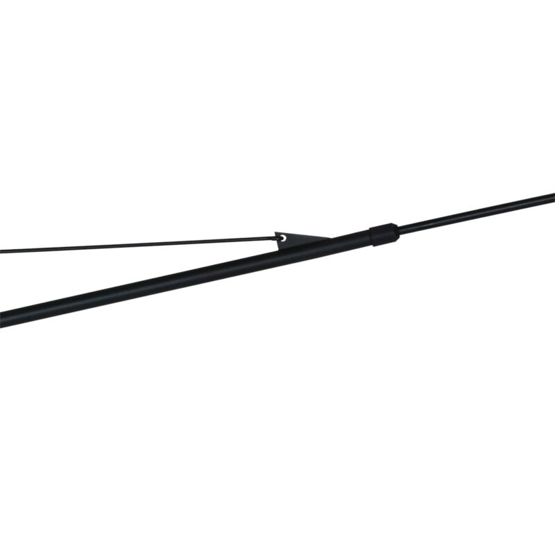 Zwarte wandlamp Elegant Classy 3958ZW met zwart linnen kap - Afbeelding 3