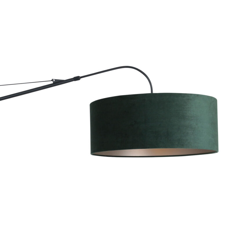Zwarte wandlamp Elegant Classy 8133ZW met groen velours kap - Afbeelding 16