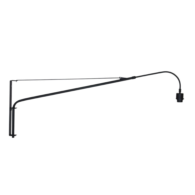 Zwarte wandlamp Elegant Classy 8244ZW met blauw velours kap - Afbeelding 10