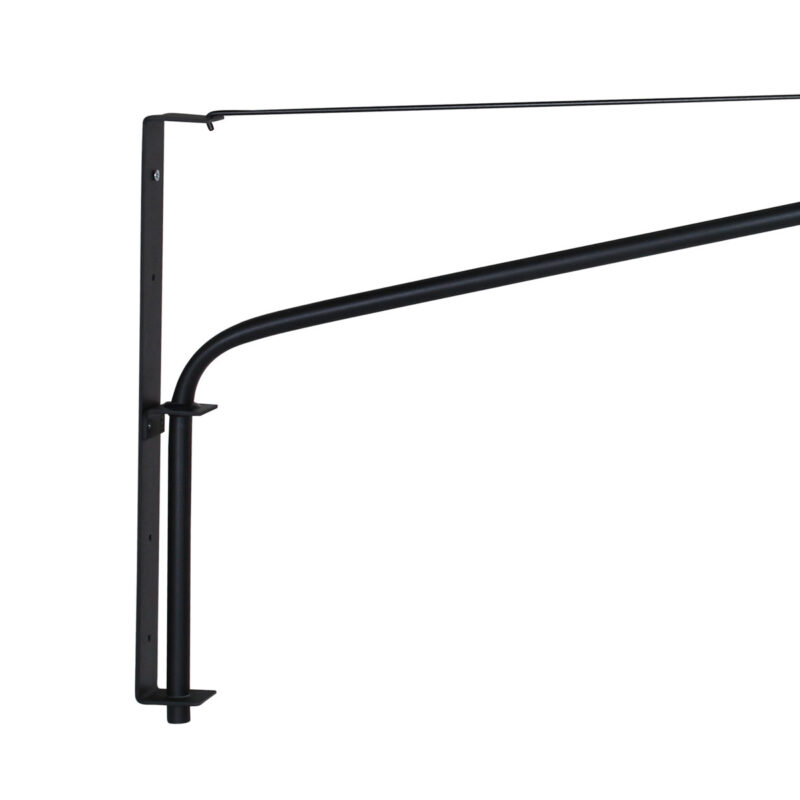Zwarte wandlamp Elegant Classy 8244ZW met blauw velours kap - Afbeelding 4