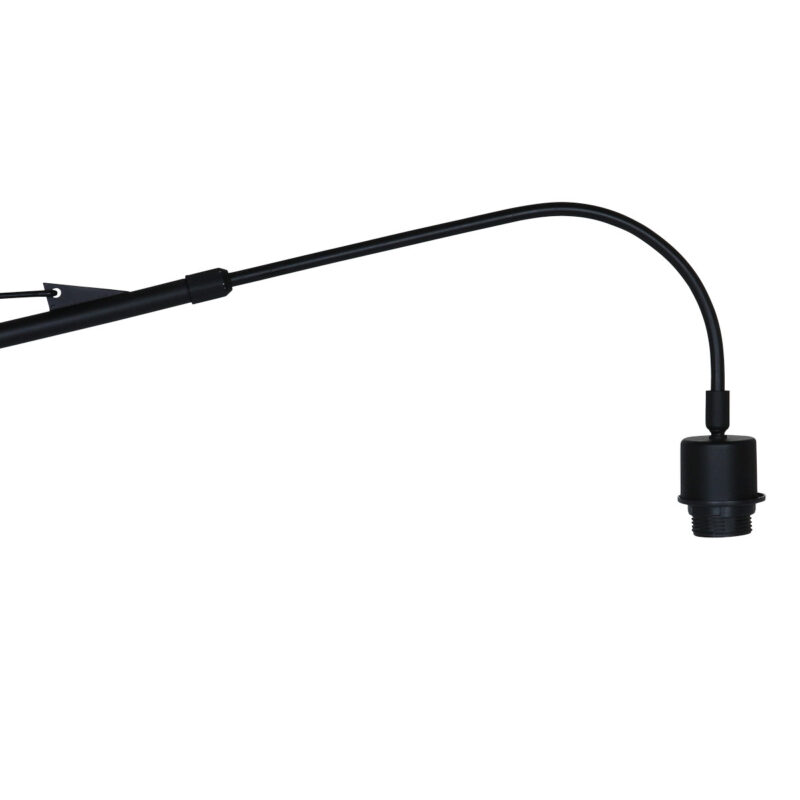 Zwarte wandlamp Elegant Classy 8244ZW met blauw velours kap - Afbeelding 5