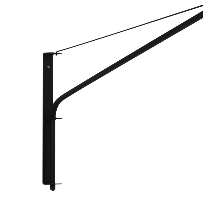 Zwarte wandlamp Elegant Classy 9321ZW met wit fijn linnen kap - Afbeelding 14