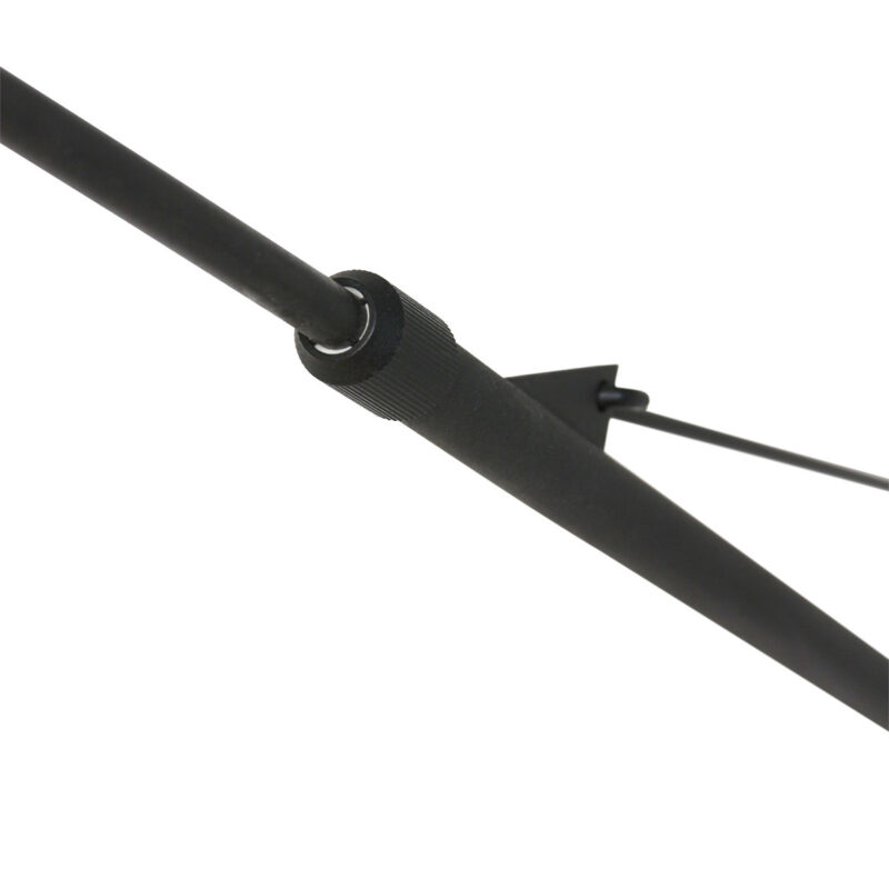 Zwarte wandlamp Elegant Classy 9324ZW met grijs linnen kap - Afbeelding 11