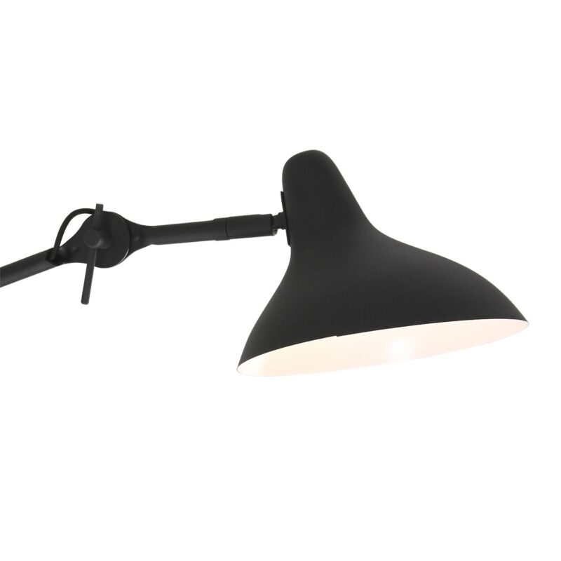 Zwarte wandlamp Kasket 2693ZW met grote fitting en schakelaar - Afbeelding 10