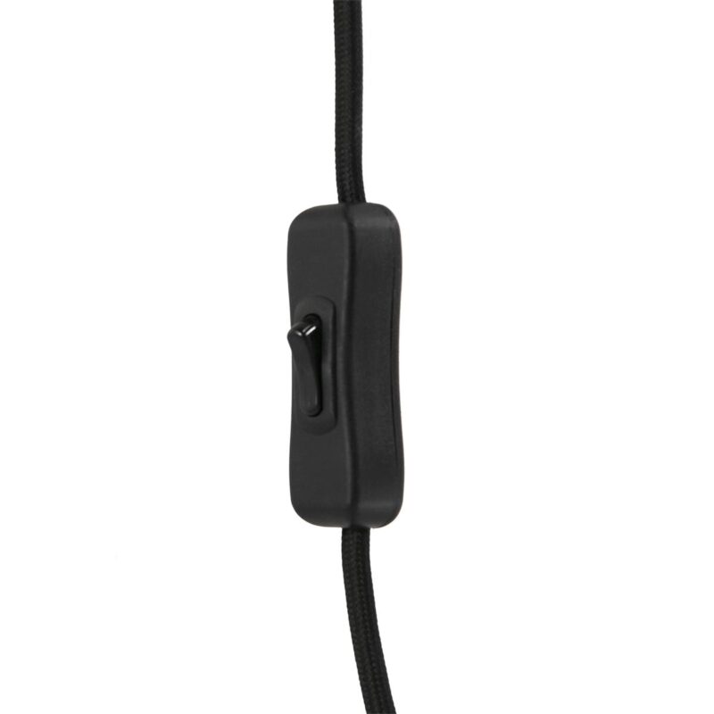 Zwarte wandlamp Kasket 2693ZW met grote fitting en schakelaar - Afbeelding 12