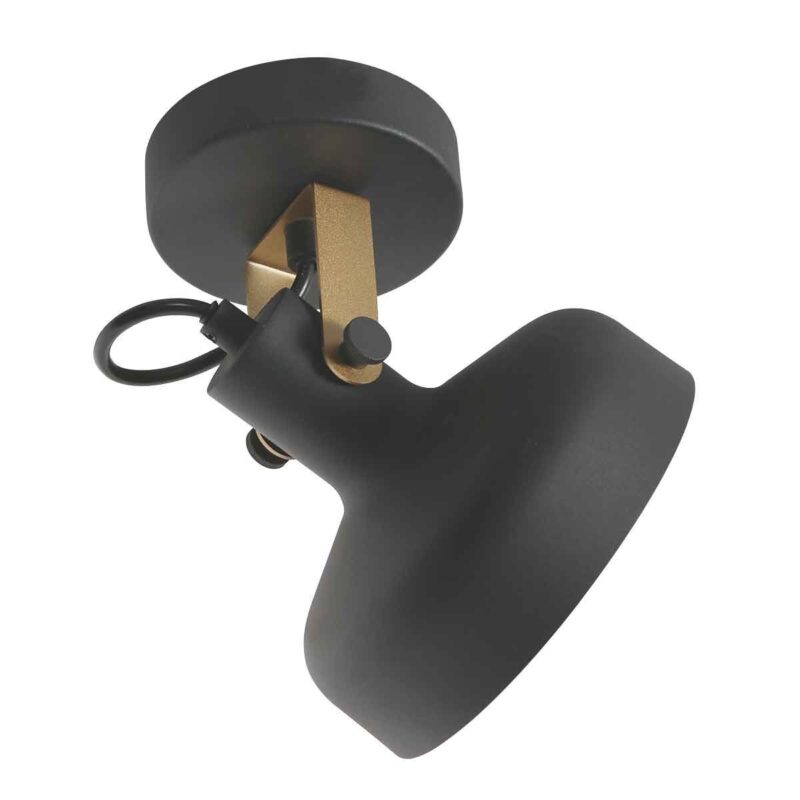 Zwarte wandlamp Prato 4118ZW met E14 fitting - Afbeelding 10