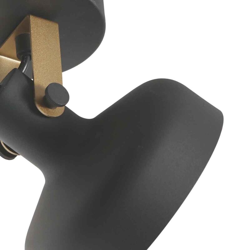 Zwarte wandlamp Prato 4118ZW met E14 fitting - Afbeelding 5