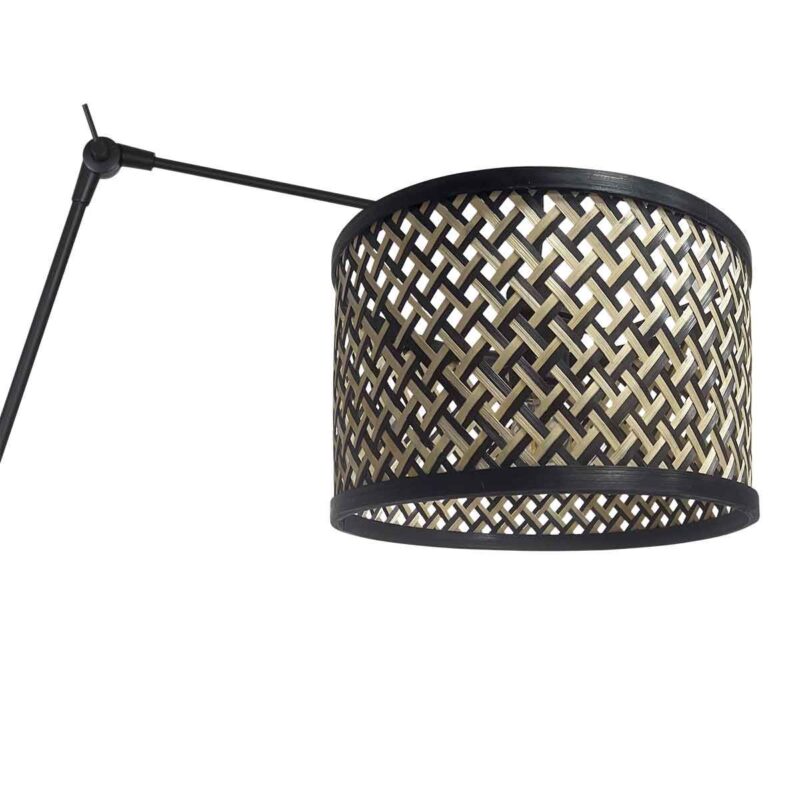 Zwarte wandlamp Prestige Chic 3794ZW met naturel met zwart bamboe kap - Afbeelding 16