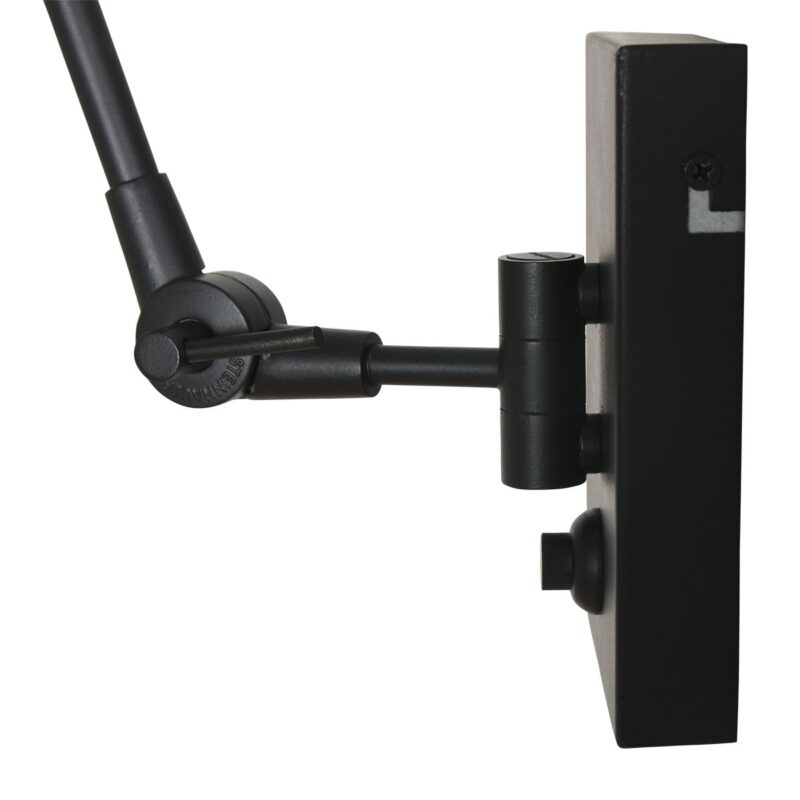 Zwarte wandlamp Prestige Chic 3956ZW met blauw linnen kap - Afbeelding 11
