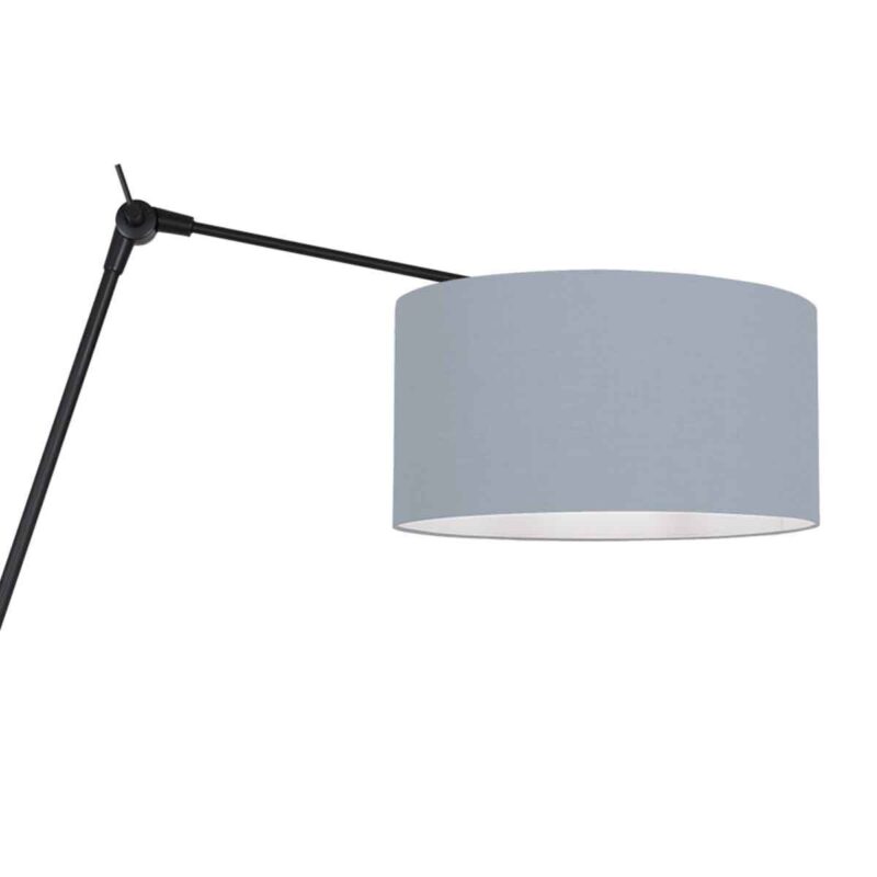 Zwarte wandlamp Prestige Chic 3956ZW met blauw linnen kap - Afbeelding 15