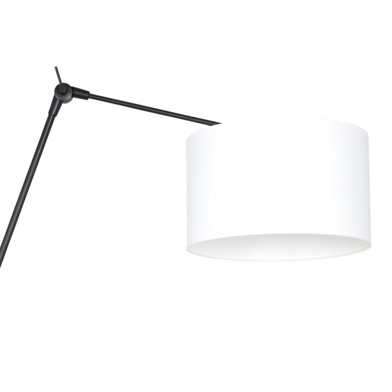 Zwarte wandlamp Prestige Chic 8118ZW met wit fijn linnen kap - Afbeelding 16