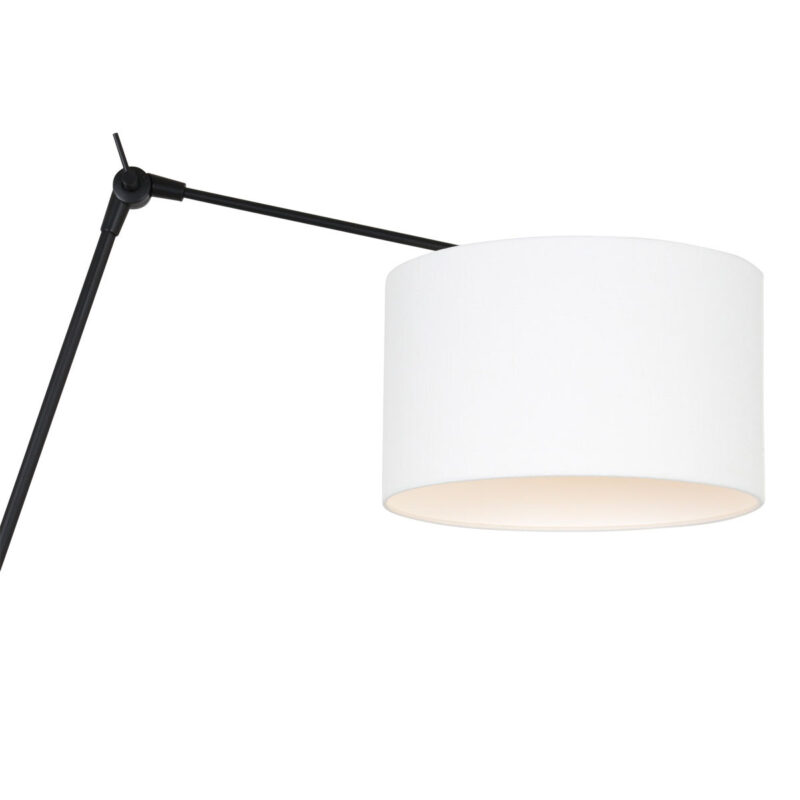 Zwarte wandlamp Prestige Chic 8120ZW met wit grof linnen kap - Afbeelding 16
