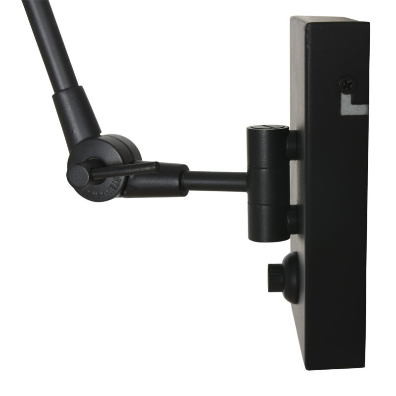 Zwarte wandlamp Prestige Chic 8122ZW met grijs velours kap - Afbeelding 12
