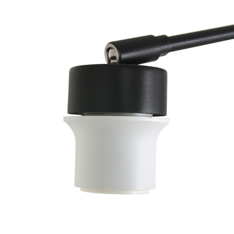 Zwarte wandlamp Prestige Chic 8122ZW met grijs velours kap - Afbeelding 3