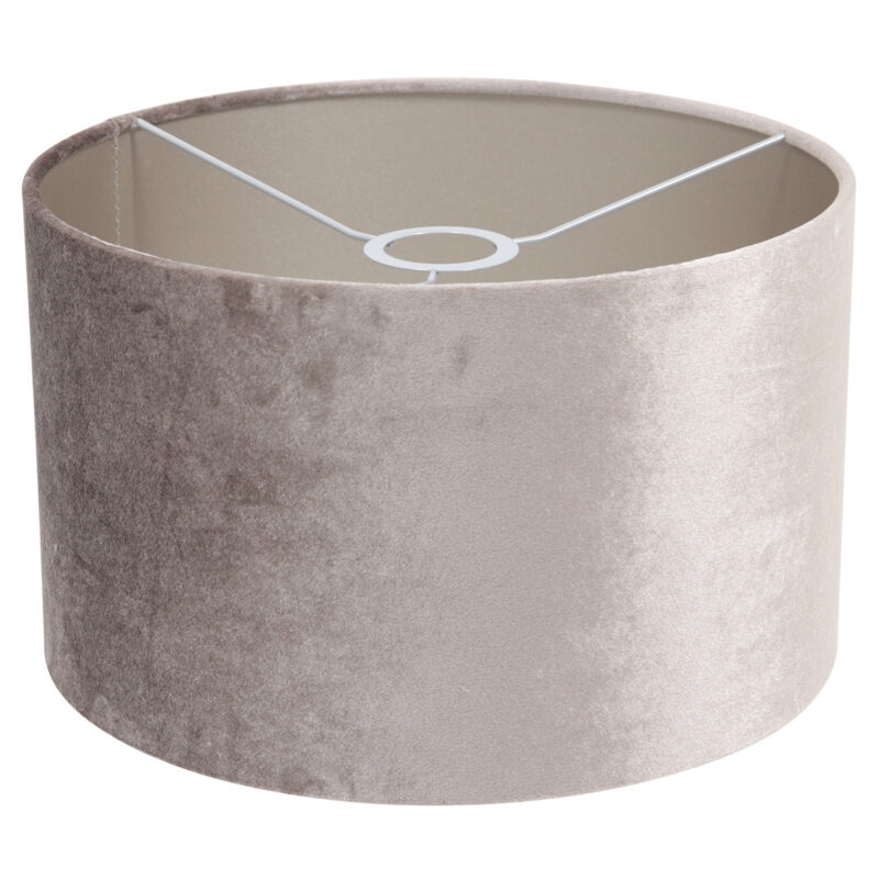 Zwarte wandlamp Prestige Chic 8122ZW met grijs velours kap - Afbeelding 5