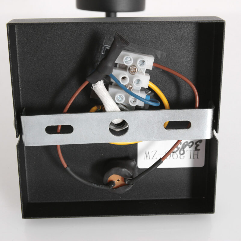 Zwarte wandlamp Stang 3085ZW met draai schakelaar zonder kap - Afbeelding 11