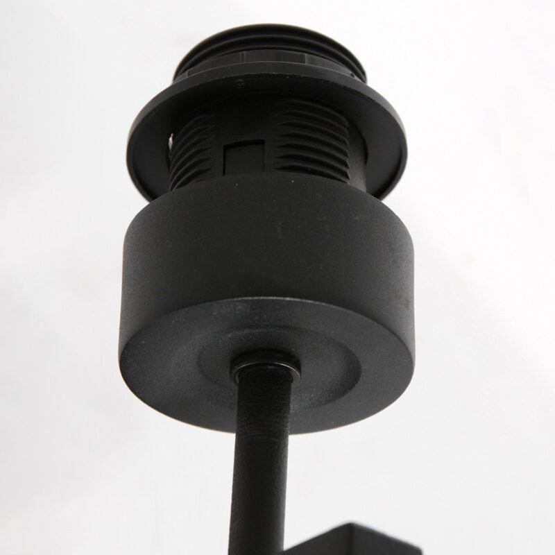 Zwarte wandlamp Stang 3085ZW met draai schakelaar zonder kap - Afbeelding 3