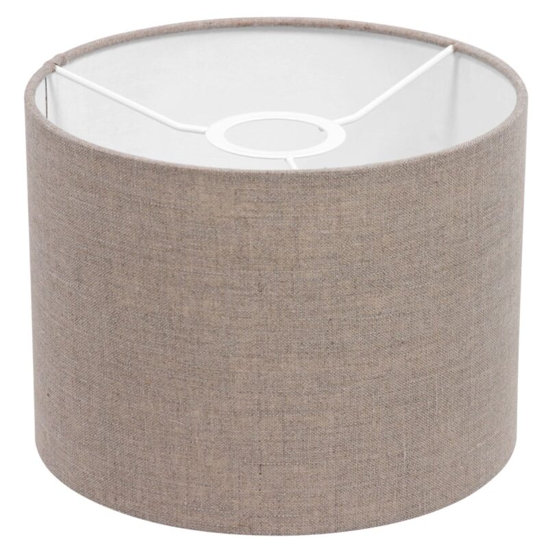 Zwarte wandlamp Stang 8172ZW met schakelaar en grijs linnen kap - Afbeelding 5