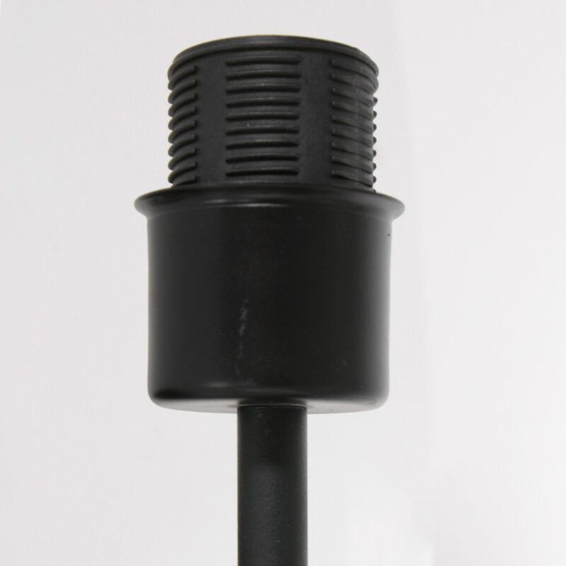 Zwarte wandlamp Stang 8203ZW met leeslamp en grijs linnen kap - Afbeelding 10