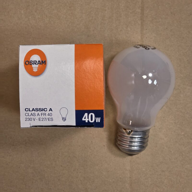 osram gloeilamp 40w e27 mat dimbaar classic a