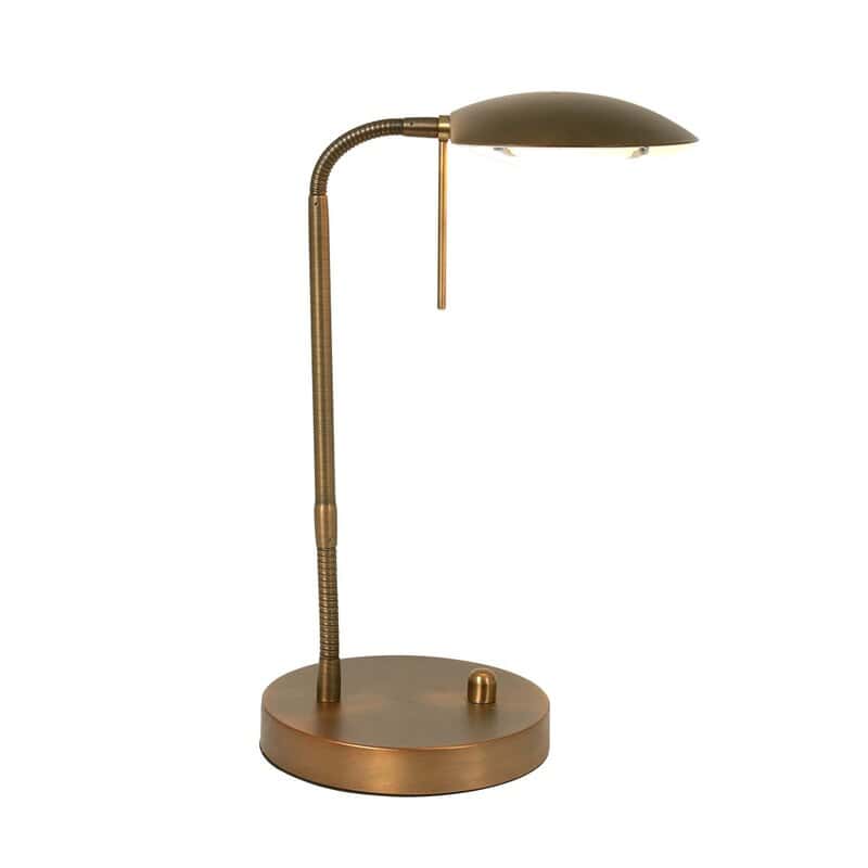 1. Elegante vintage gouden bureaulamp met draaibare schaduw, perfect voor woon- of kantoorverlichting en stijlvolle interieuraccenten.