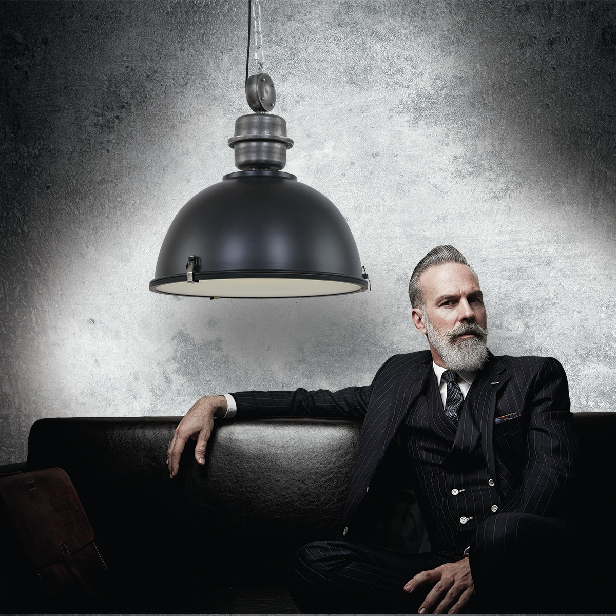 Hanglamp Bikkel XXL 7834ZW Zwart Ø52cm E27 fitting - Afbeelding 3