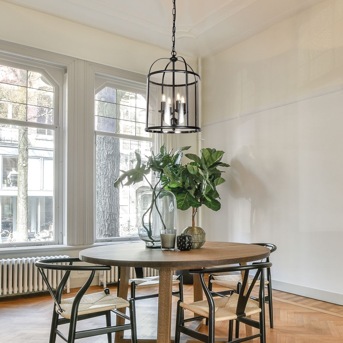 Hanglamp Pimpernel 5972ZW Zwart Ø25 4 x een E14 fitting - Afbeelding 2