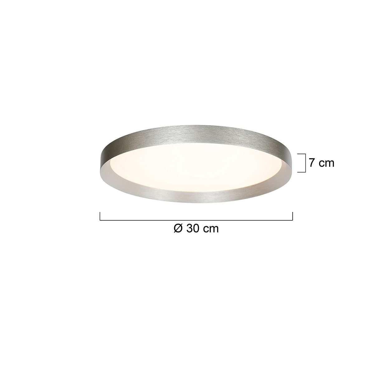Plafondlamp Flady 4367ST staal Ø30 2000 Lumen - Afbeelding 6