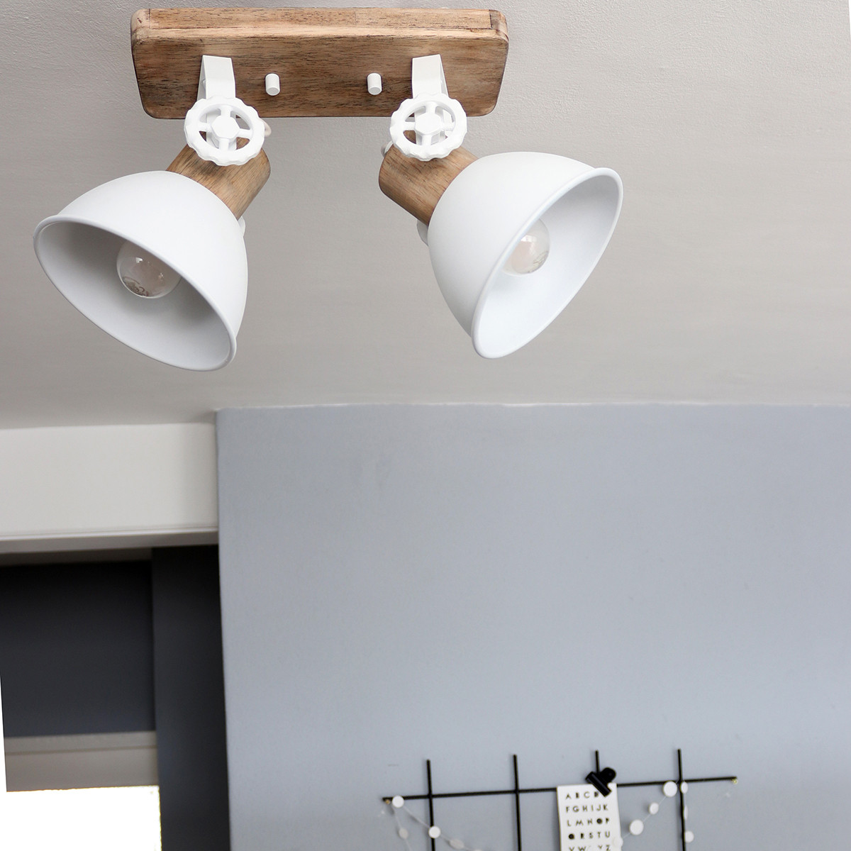 Plafondlamp Gearwood 7969W Wit E27 fittingen - Afbeelding 4